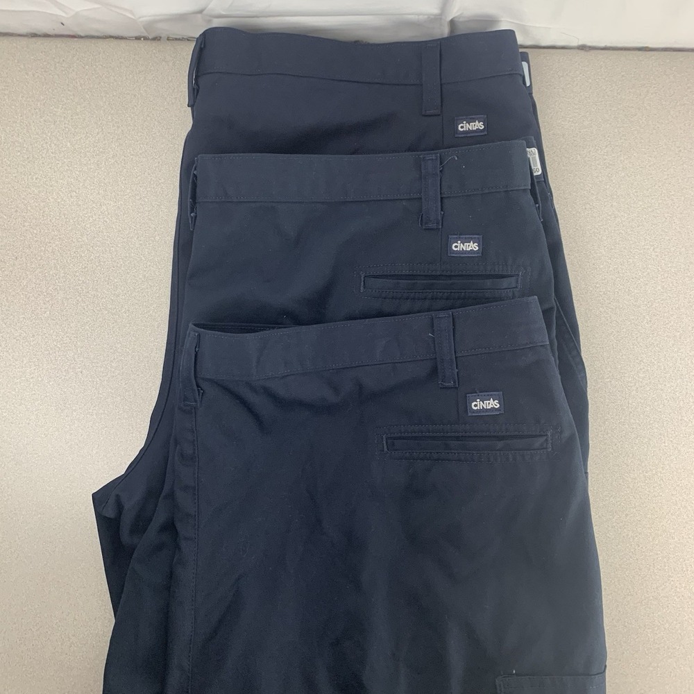 3 Pair Cintas Comfort Flex Cargo Navy Blue Work Shorts 370-20 - Size 48